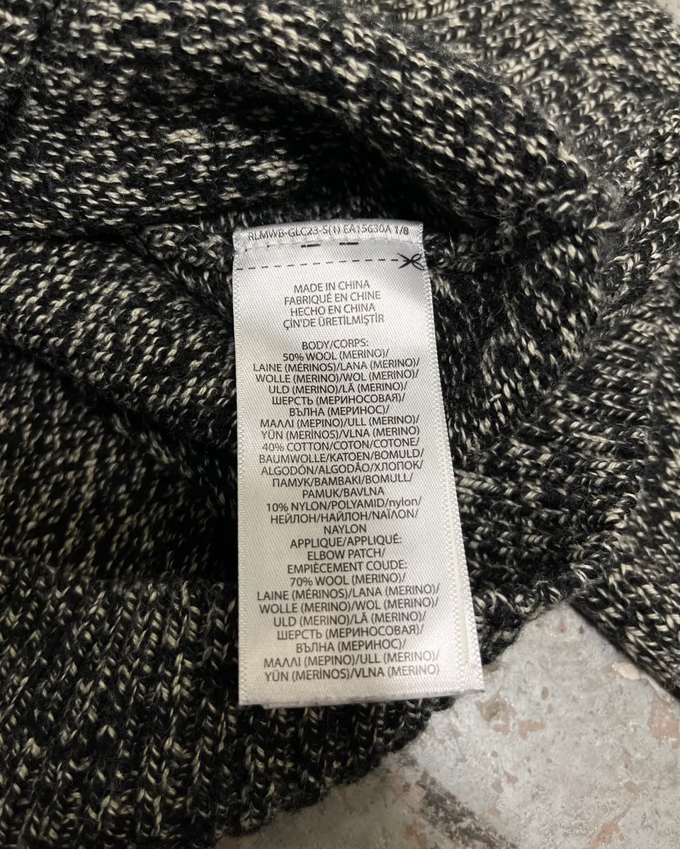 Ralph Lauren Grey Wool USA Flag Patch Hoodie - Image 10