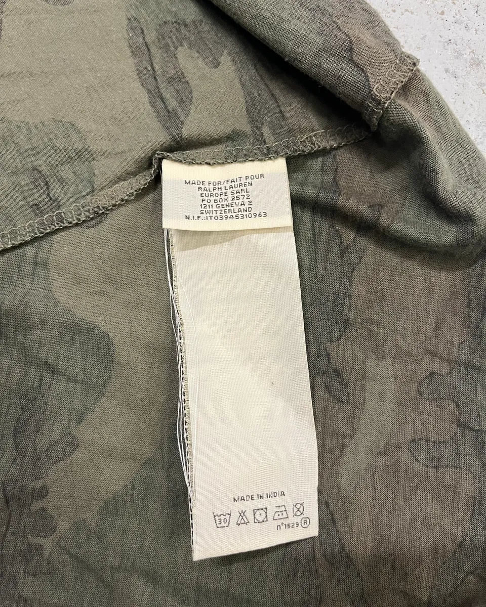 Ralph Lauren Khaki Camouflage Native American Graphic Racerback Tank Top - Image 10
