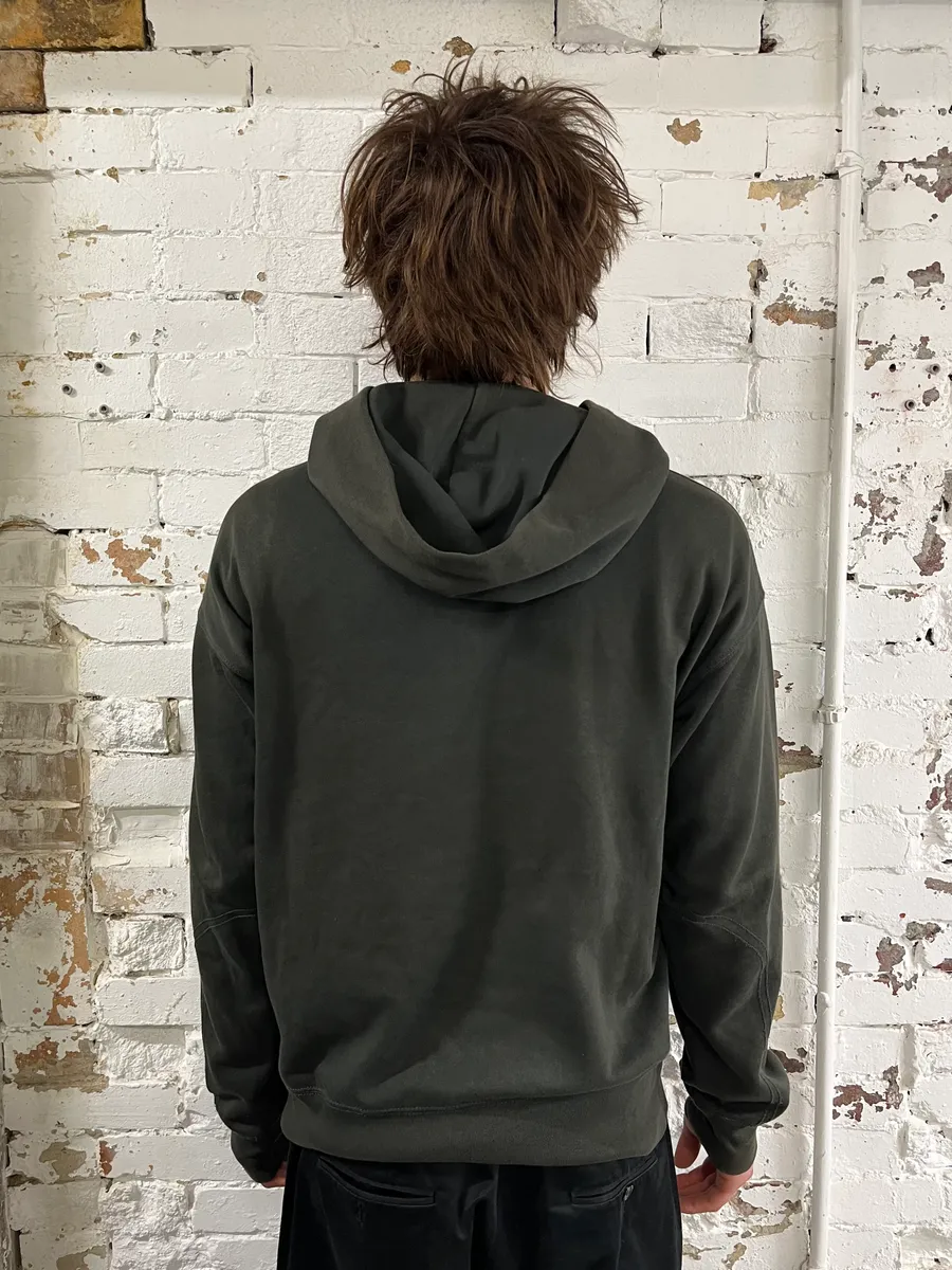 Ralph Lauren US Flag Logo Patch Forest Green Hoodie - Image 3