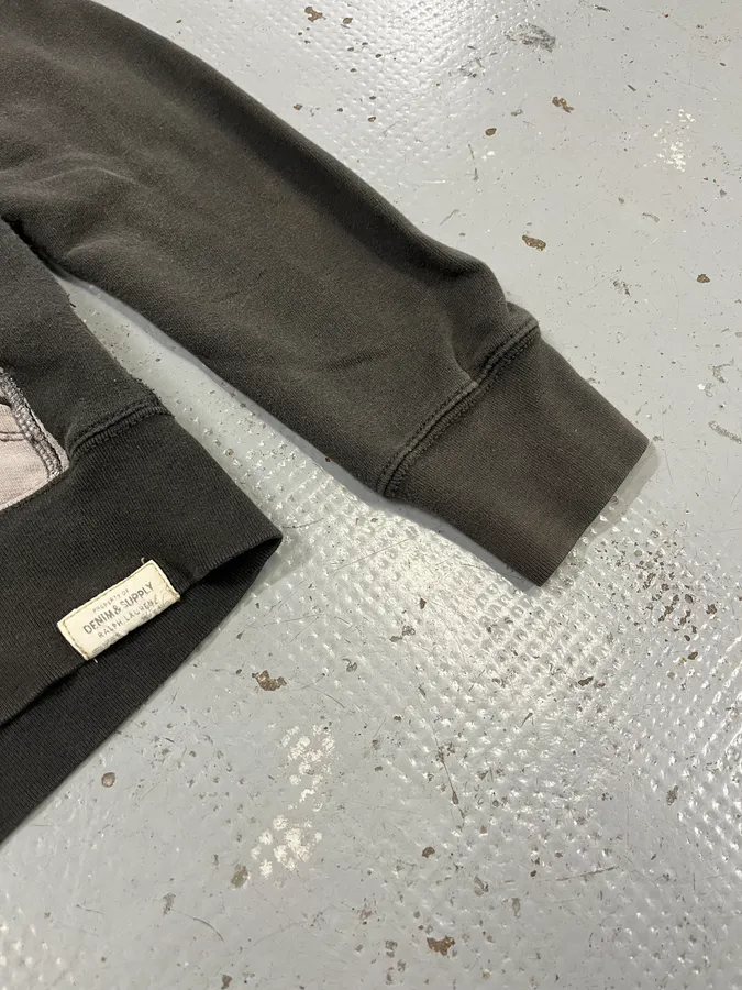 Ralph Lauren USA Flag Grey Faded Zip Hoodie - Image 6