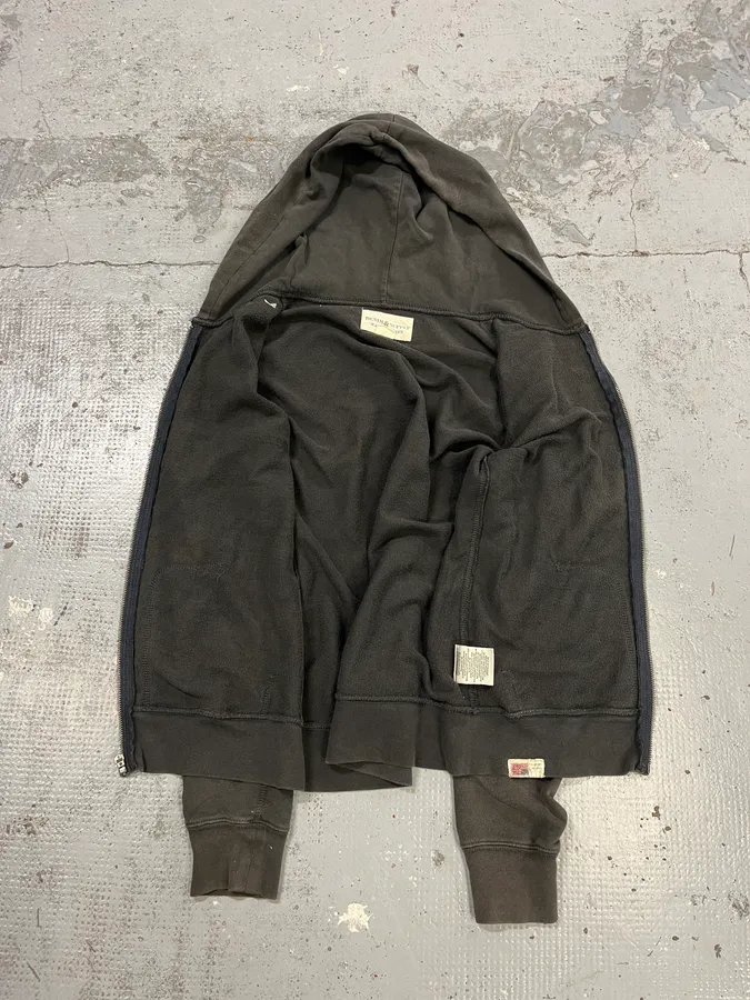 Ralph Lauren USA Flag Grey Faded Zip Hoodie - Image 8