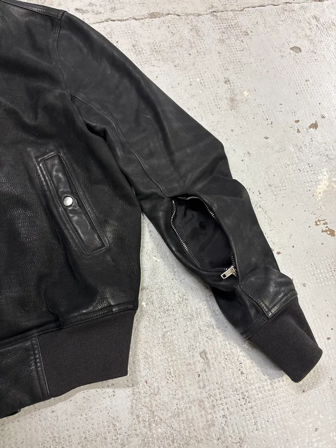 Rick Owens Black Premium Biker Leather Jacket - Image 10