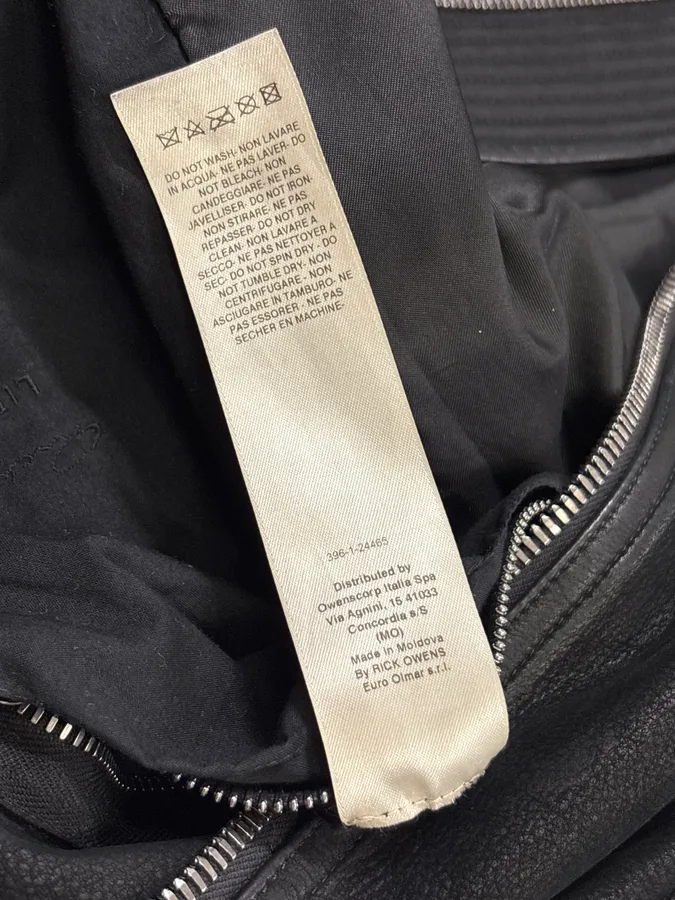 Rick Owens Black Premium Biker Leather Jacket - Image 13