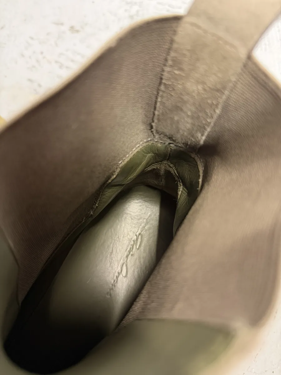 Rick Owens Chelsea Bozo Tractor Grey Suede Leather Boots - Image 5