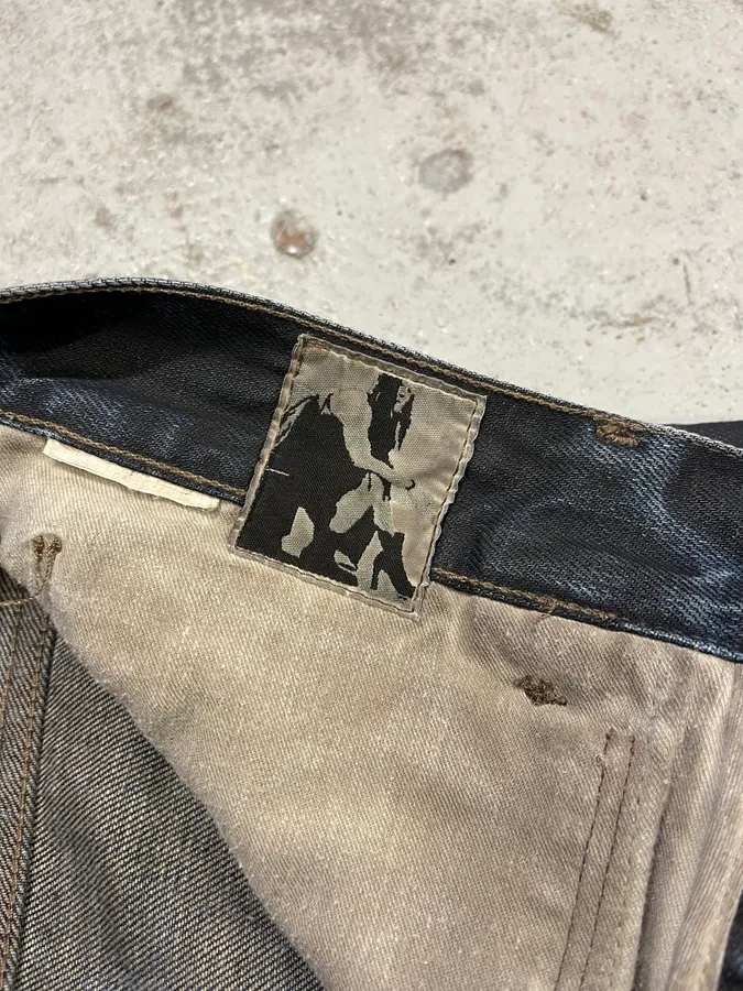 Rick Owens DRKSHDW Avant-Garde Brut Navy Slim Jeans - Image 10