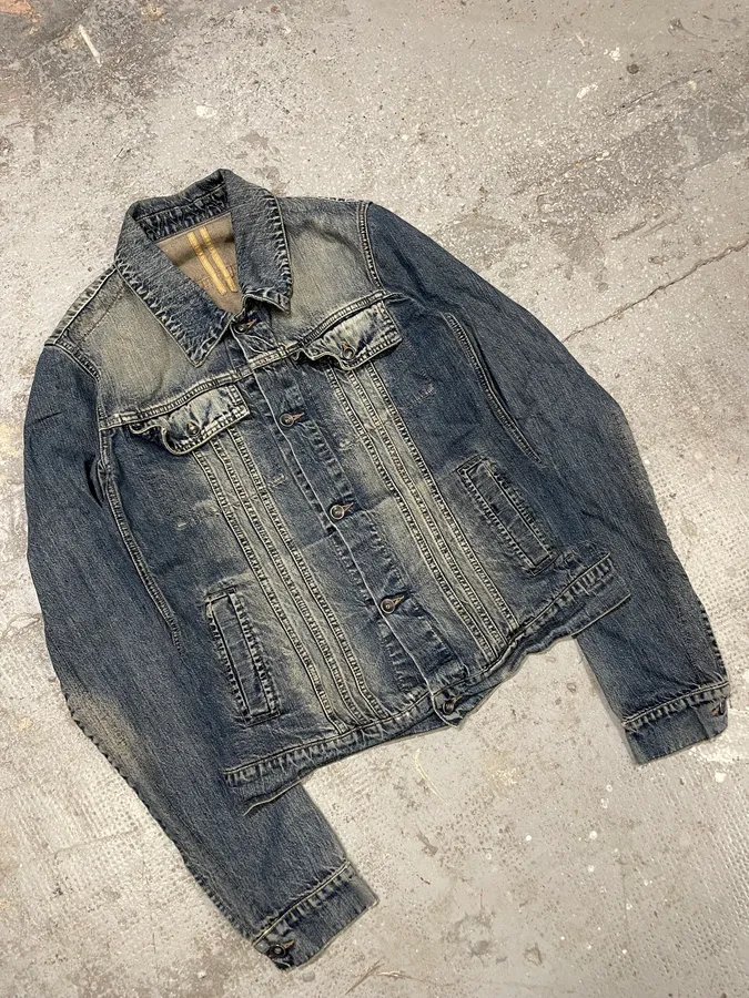 Rick Owens DRKSHDW Faded Blue Denim Jacket - Image 2