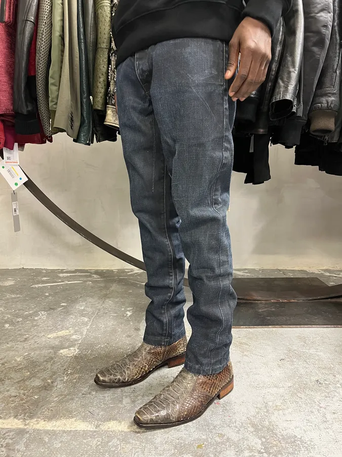 Rick Owens DRKSHDW Obscure Navy Denim Jeans - Image 3