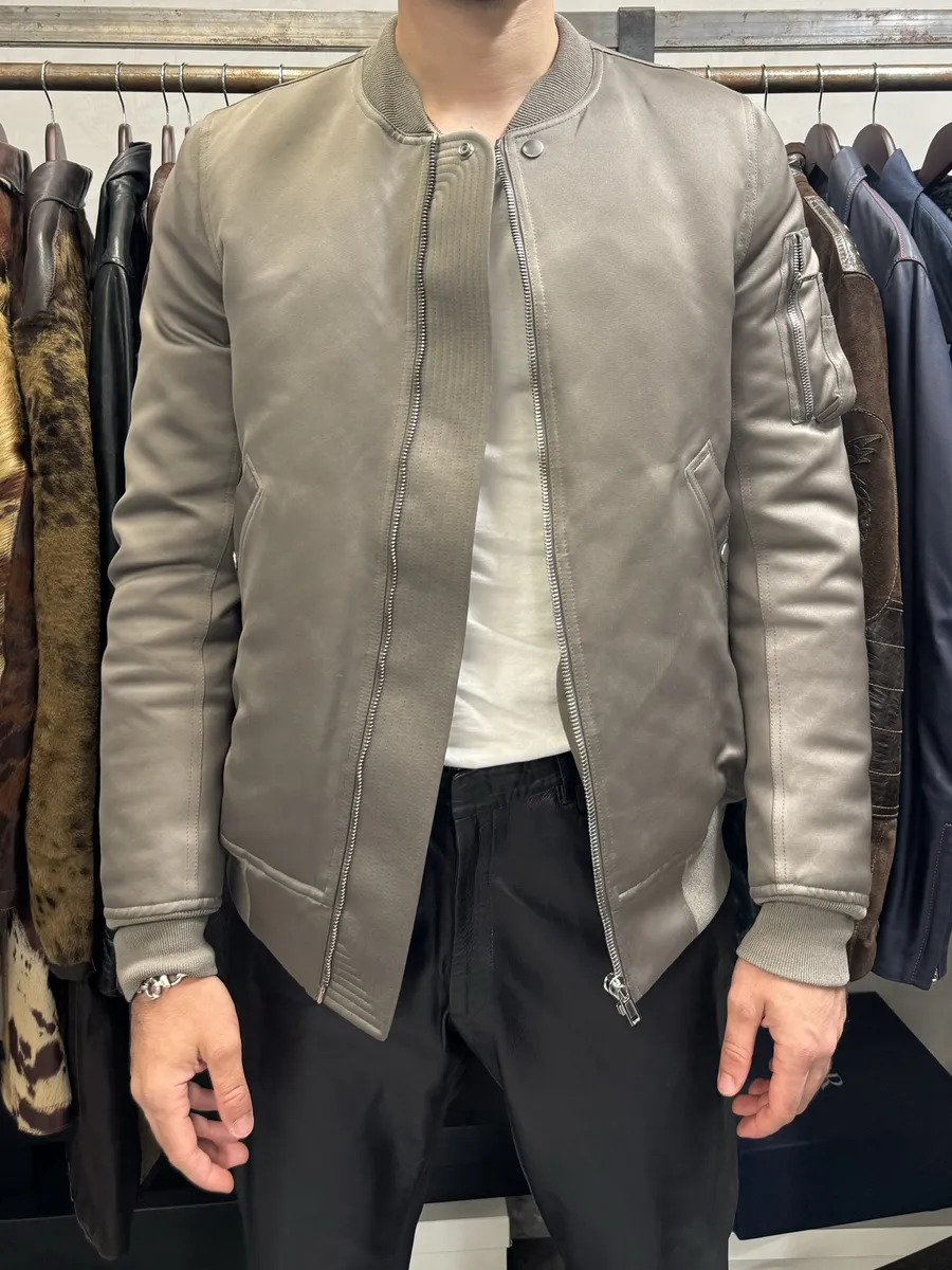 Rick Owens Grey Astro Bomber Jacket - Image 5