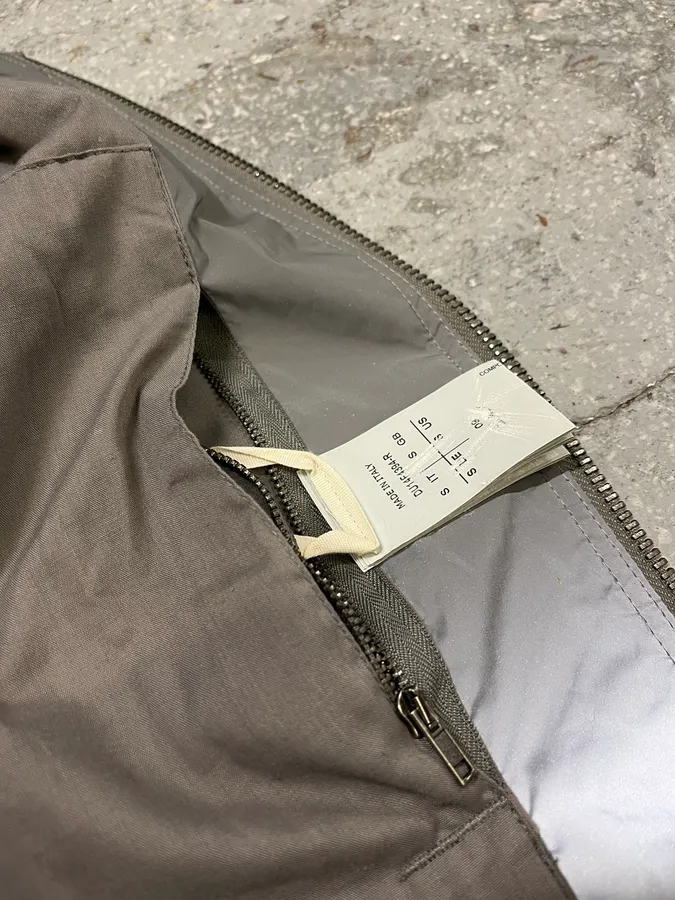Rick Owens Grey Reflective Nylon Bomber Jacket - Image 12
