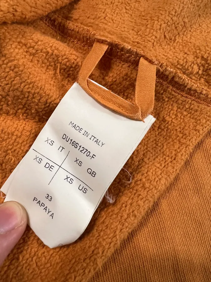 Rick Owens Orange Minimalist Crewneck - Image 3