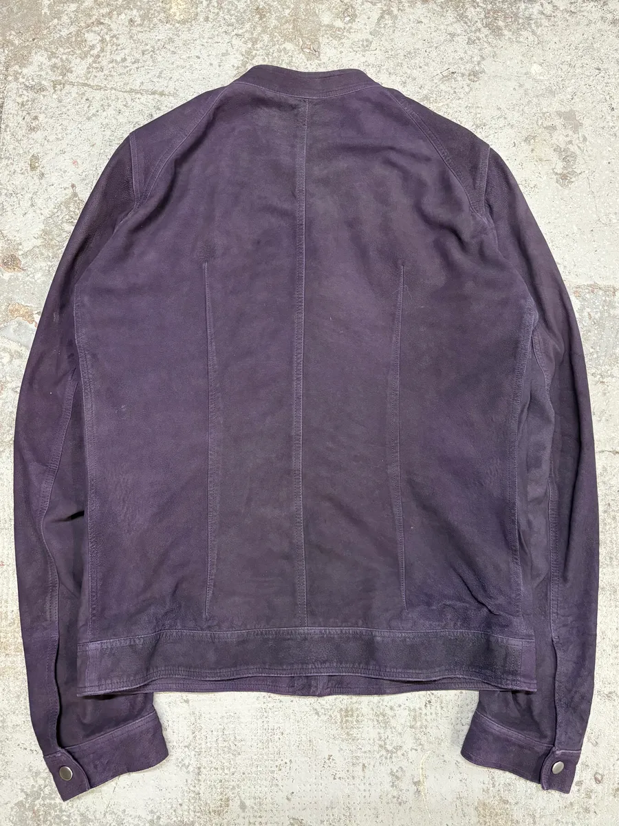 Rick Owens Purple Suede Leather Jacket - Image 7