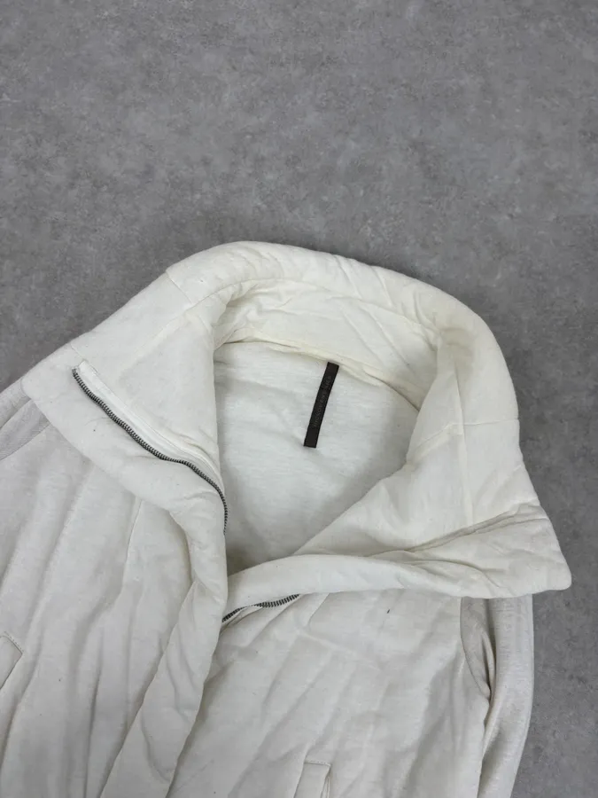 Rick Owens Uues White Hybrid Bomber Jacket - Image 5