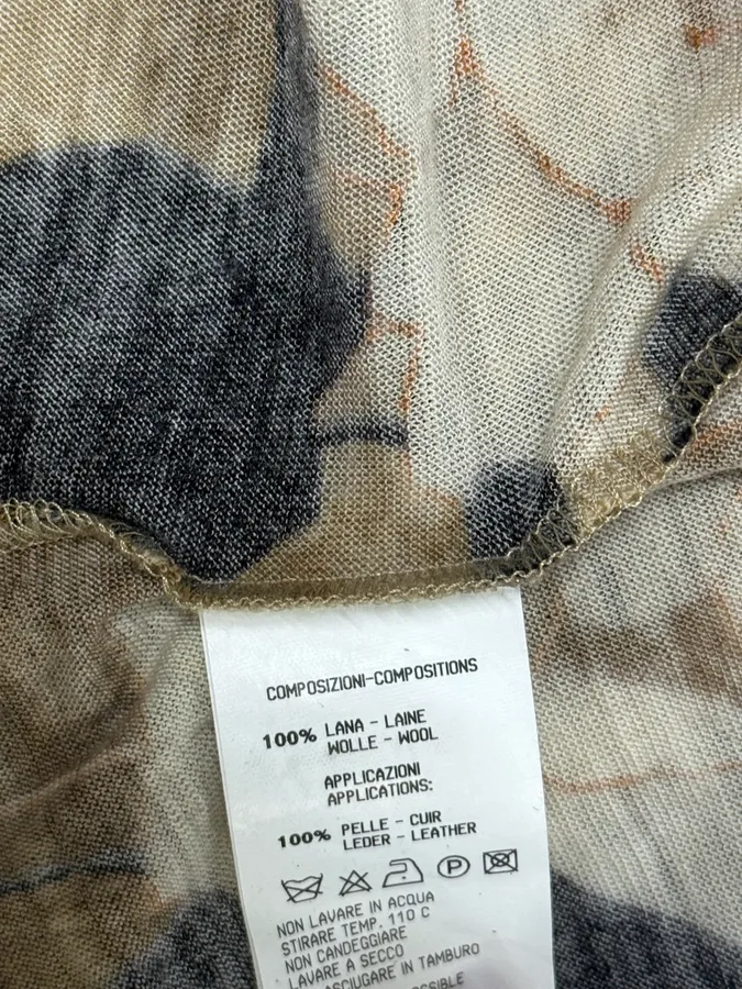 Roberto Cavalli Beige Brown Floral Leopard Cardigan - Image 12