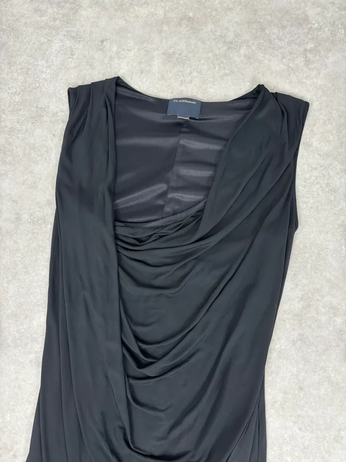 Roberto Cavalli Black Viscose Draped Mini Dress - Image 4