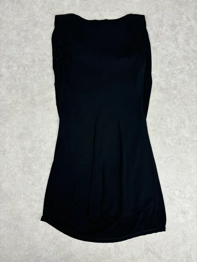 Roberto Cavalli Black Viscose Draped Mini Dress - Image 5