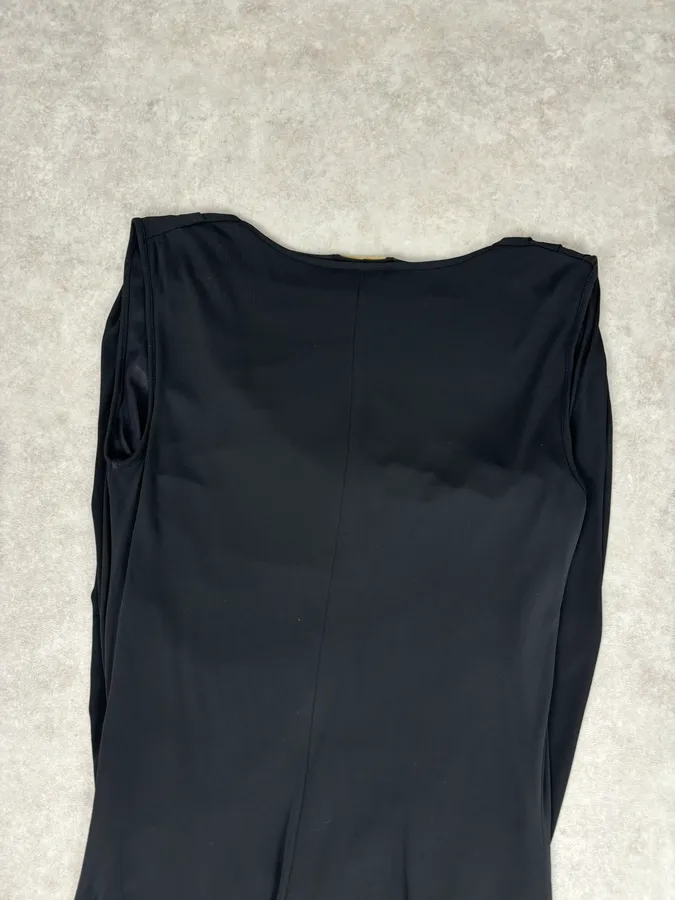 Roberto Cavalli Black Viscose Draped Mini Dress - Image 6