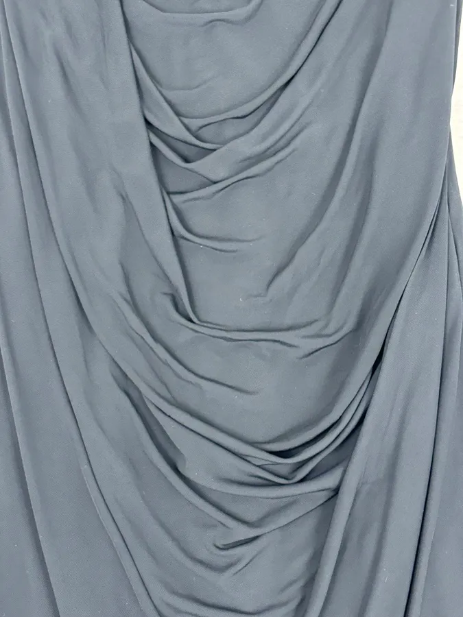 Roberto Cavalli Black Viscose Draped Mini Dress - Image 8