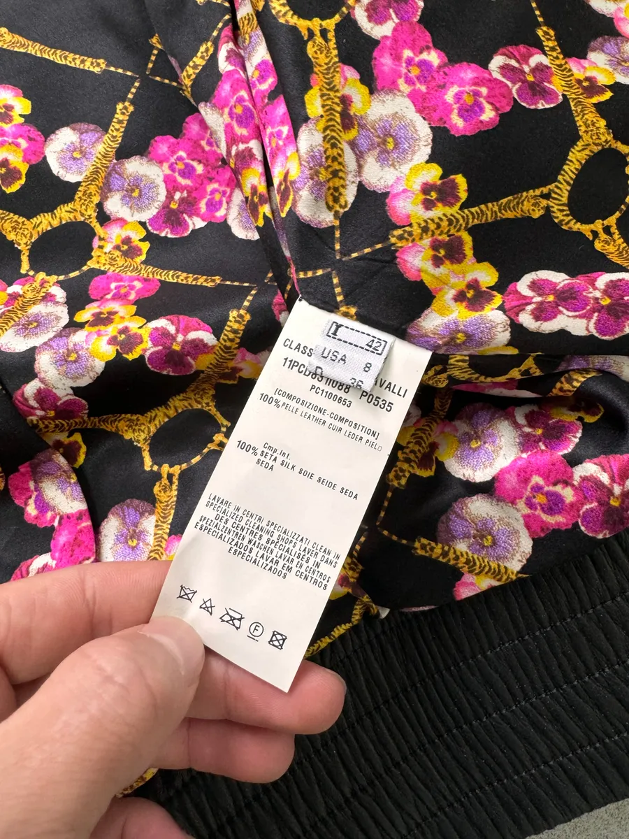 Roberto Cavalli Class Holes Leather Jacket - Image 7
