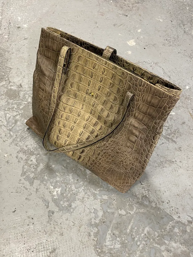 Roberto Cavalli Crocodile Effect Leather Bag - Image 2