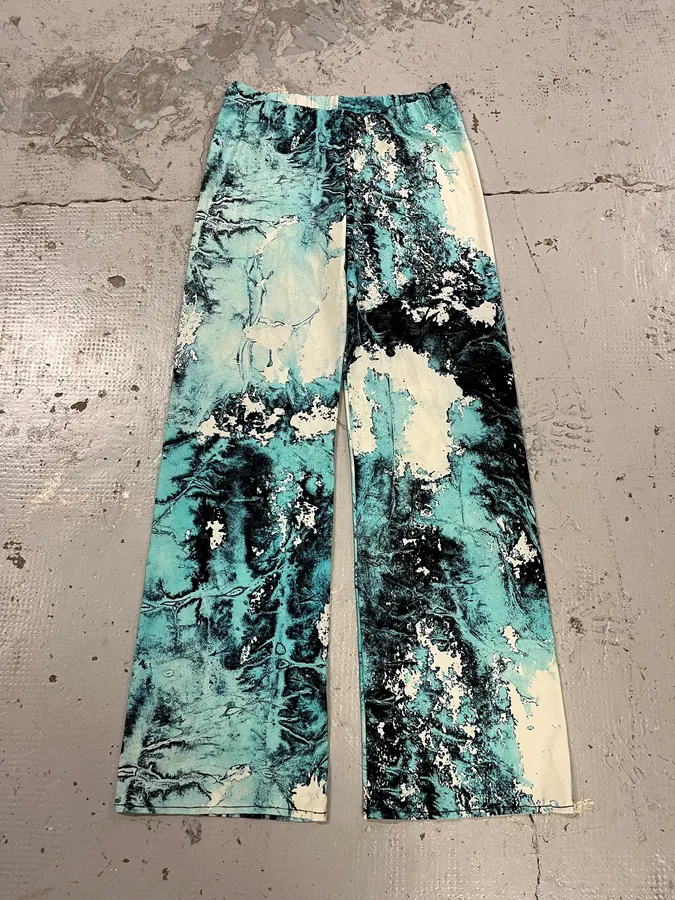 Roberto Cavalli Electric Chaos Blue Turquoise Pants - Image 5