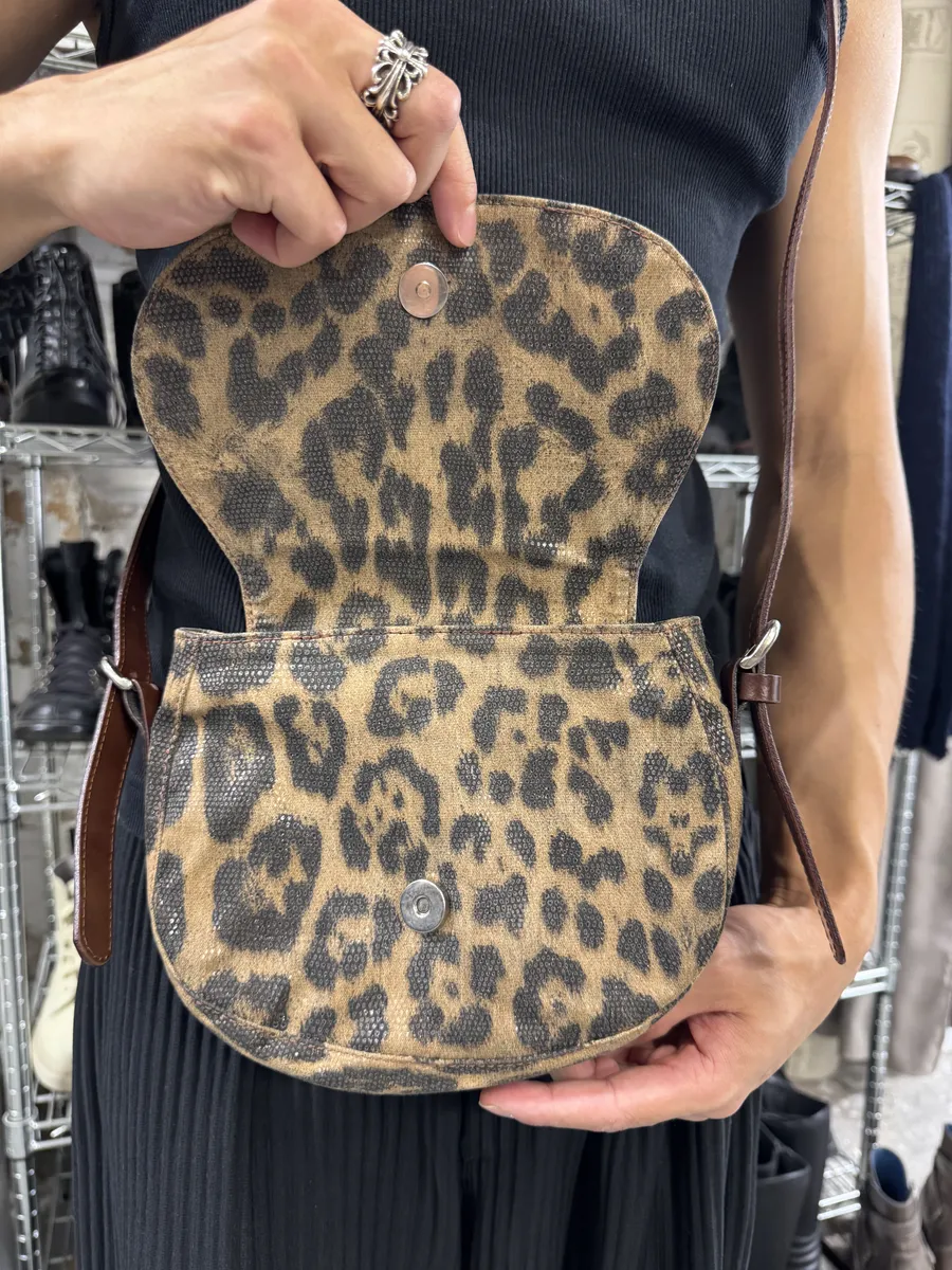Roberto Cavalli Eyled Brown Leather Leopard Shoulder Bag - Image 2