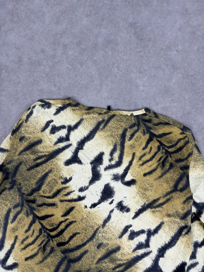 Roberto Cavalli Gold Zebra Savage Longsleeve - Image 6