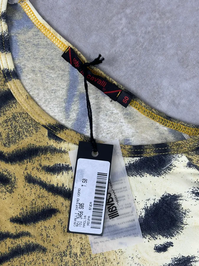 Roberto Cavalli Gold Zebra Savage Longsleeve - Image 7