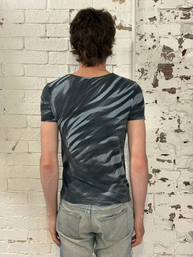 Roberto Cavalli Grey Tiger Print T-Shirt - Image 3