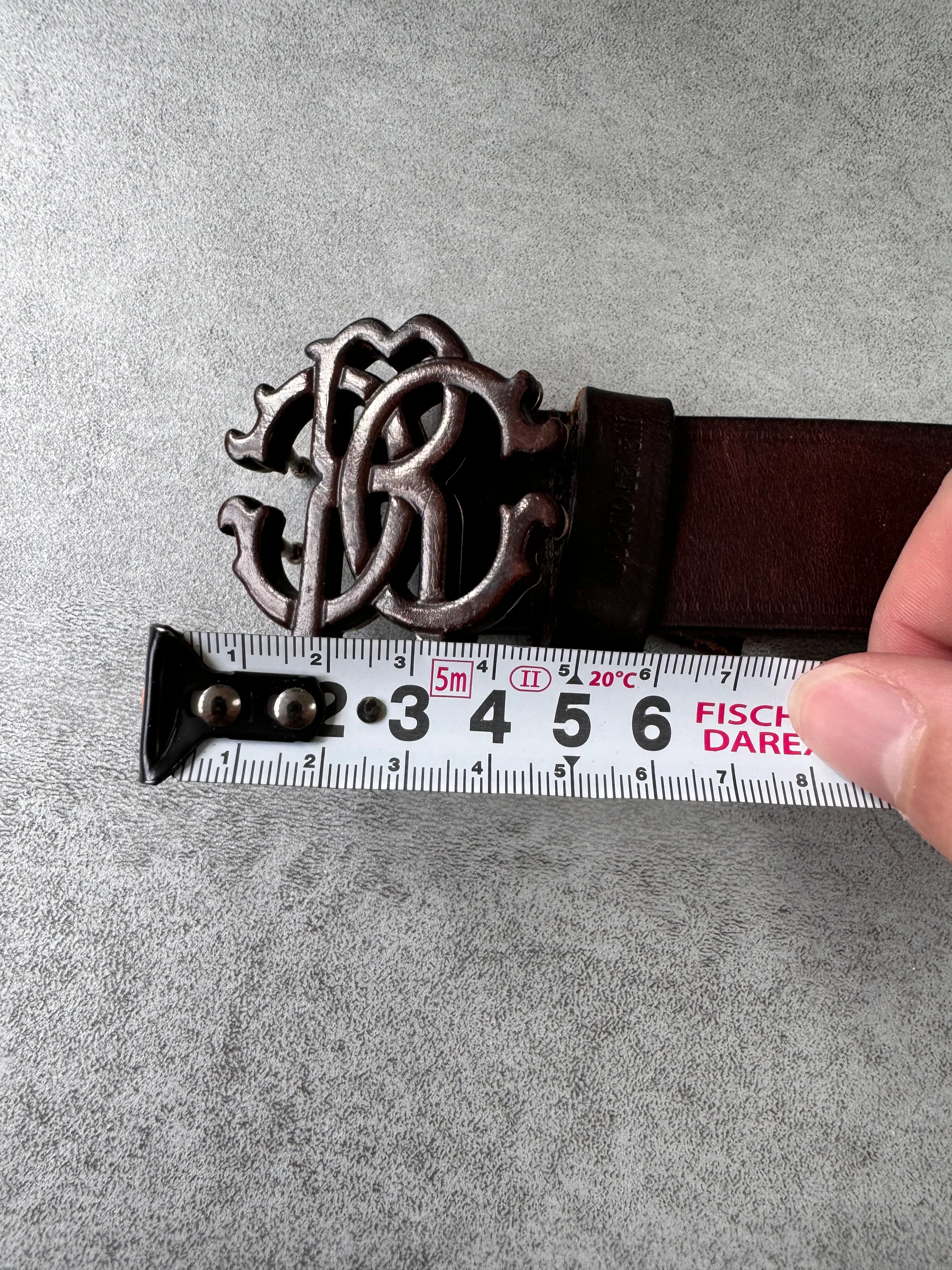Roberto Cavalli Logo Buckle Brown Leather Belt (OS) - Image 8