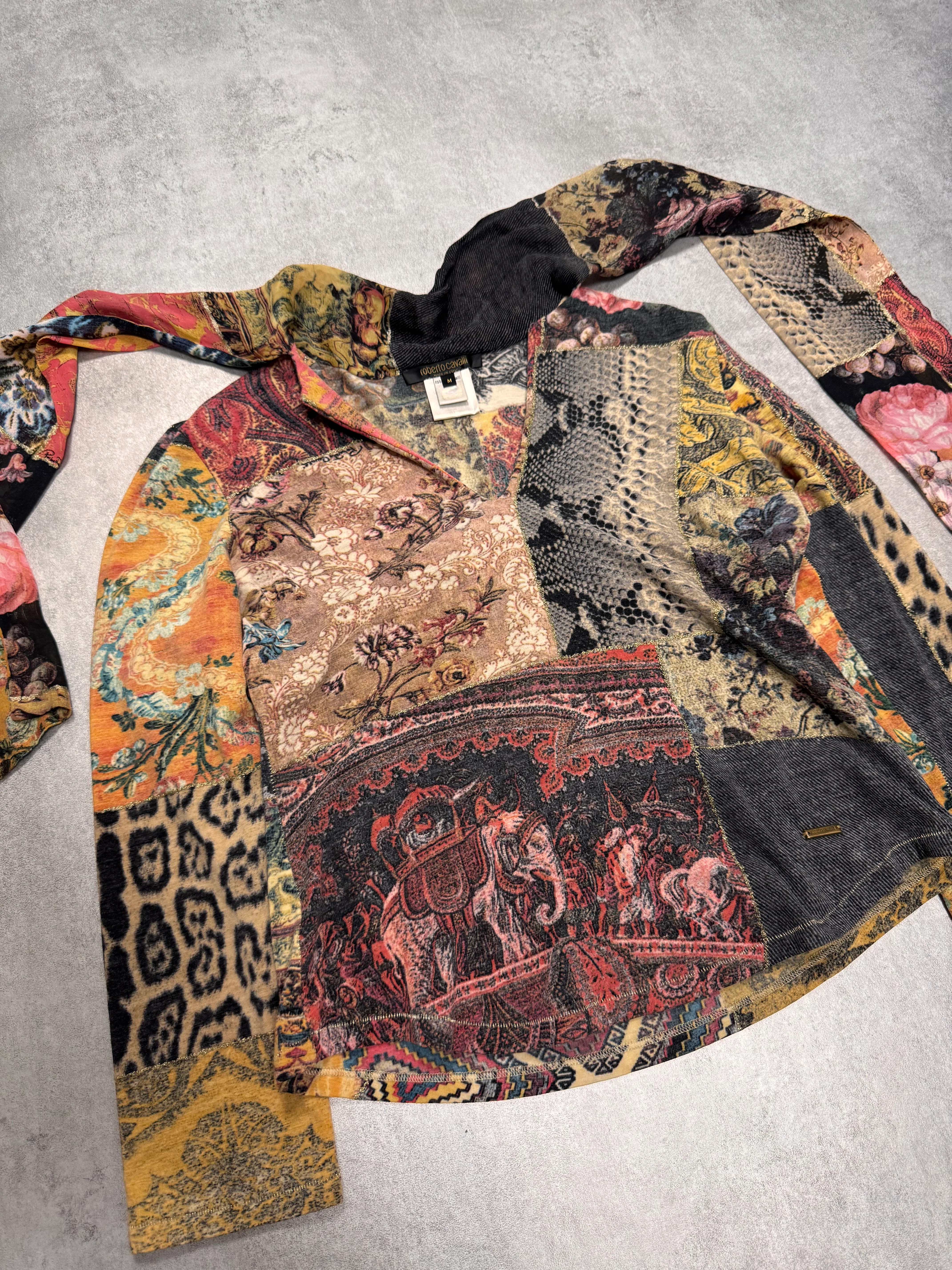 Roberto Cavalli Multi Colorful Print Scarf Top - Image 3