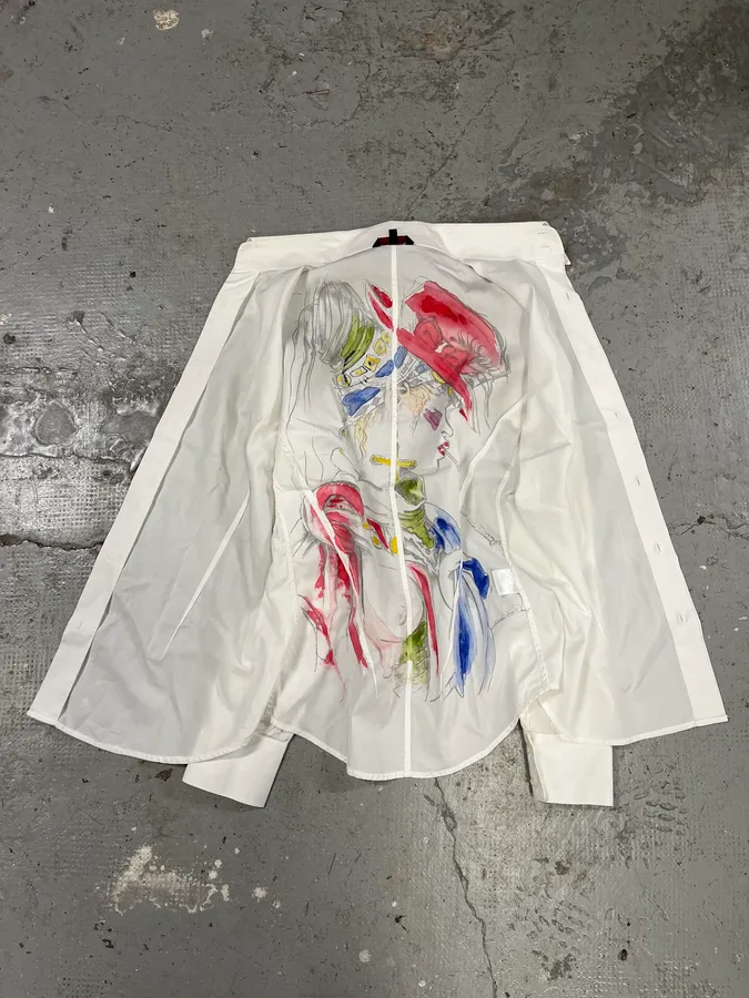 Roberto Cavalli Mysterious Chic Lady White Shirt - Image 7