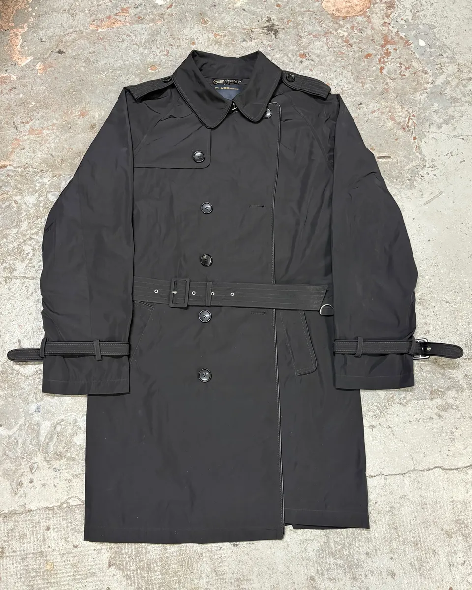 Roberto Cavalli Navy Mafia Premium Long Trench Jacket