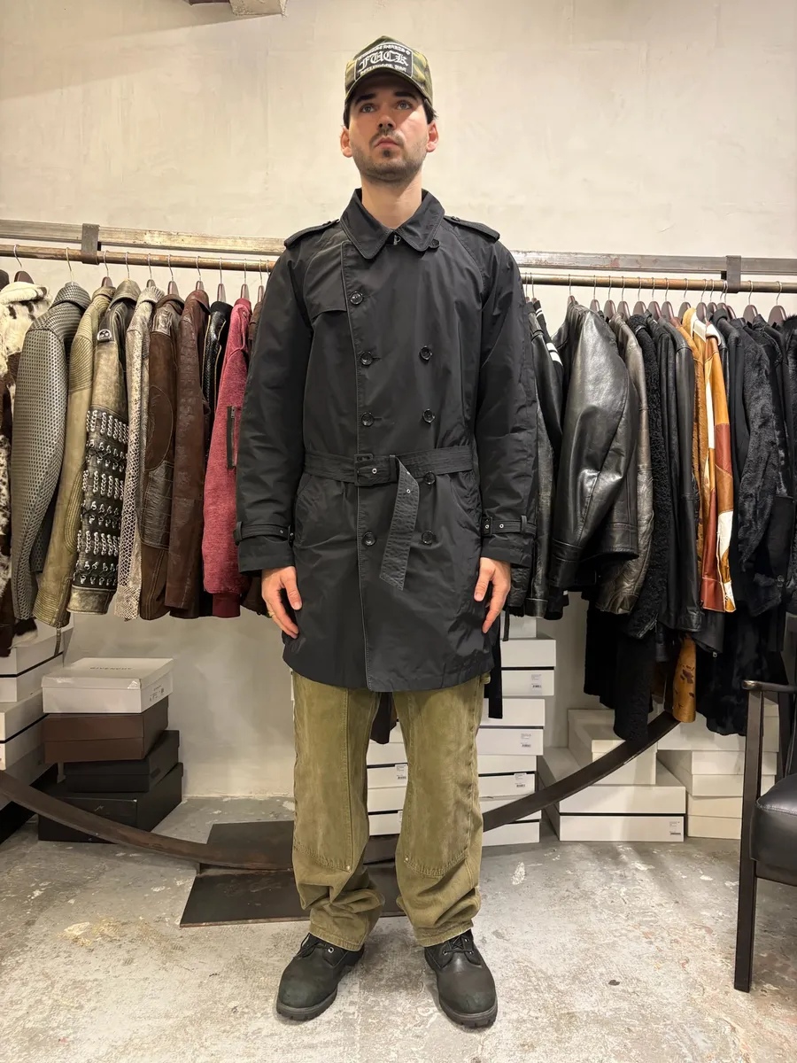 Roberto Cavalli Navy Mafia Premium Long Trench Jacket - Image 3