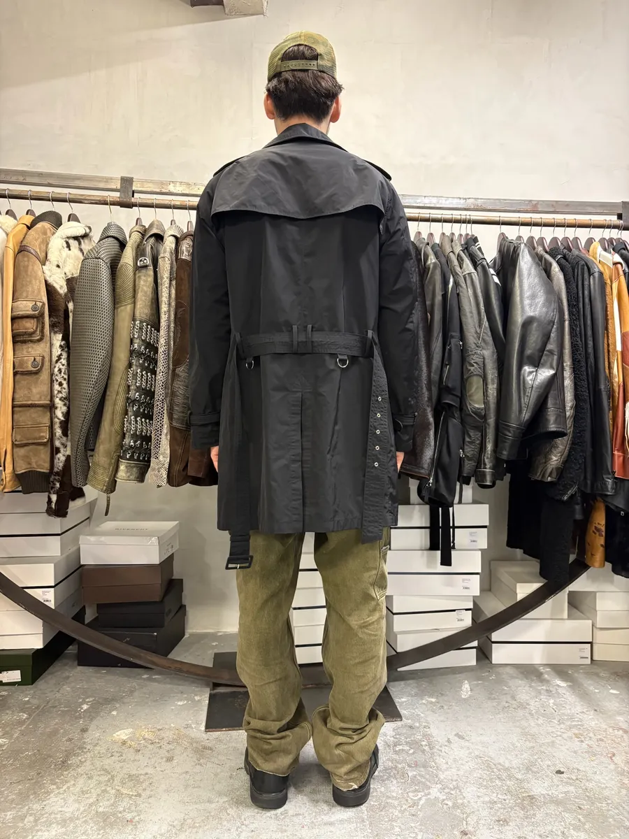 Roberto Cavalli Navy Mafia Premium Long Trench Jacket - Image 4