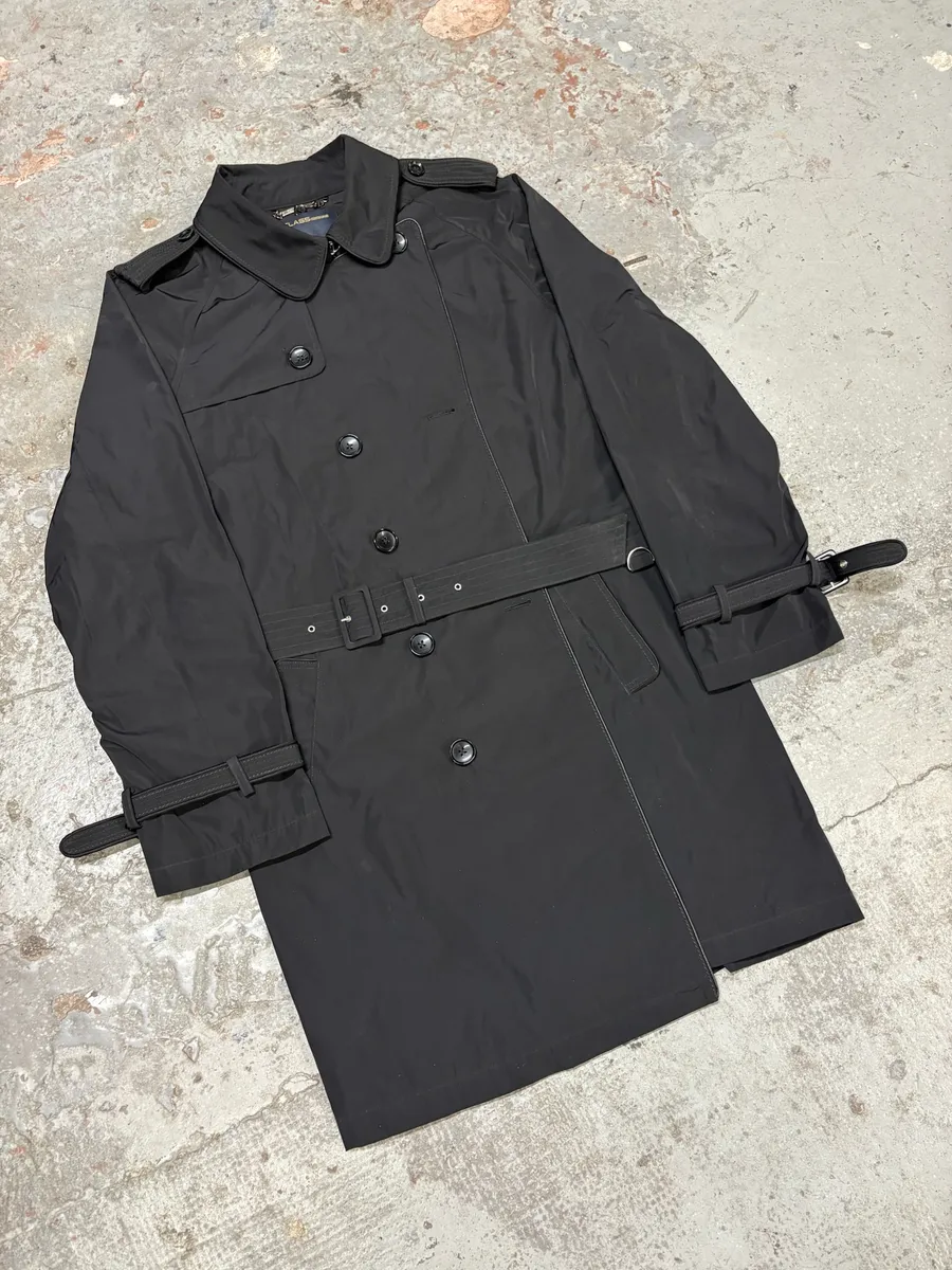 Roberto Cavalli Navy Mafia Premium Long Trench Jacket - Image 5
