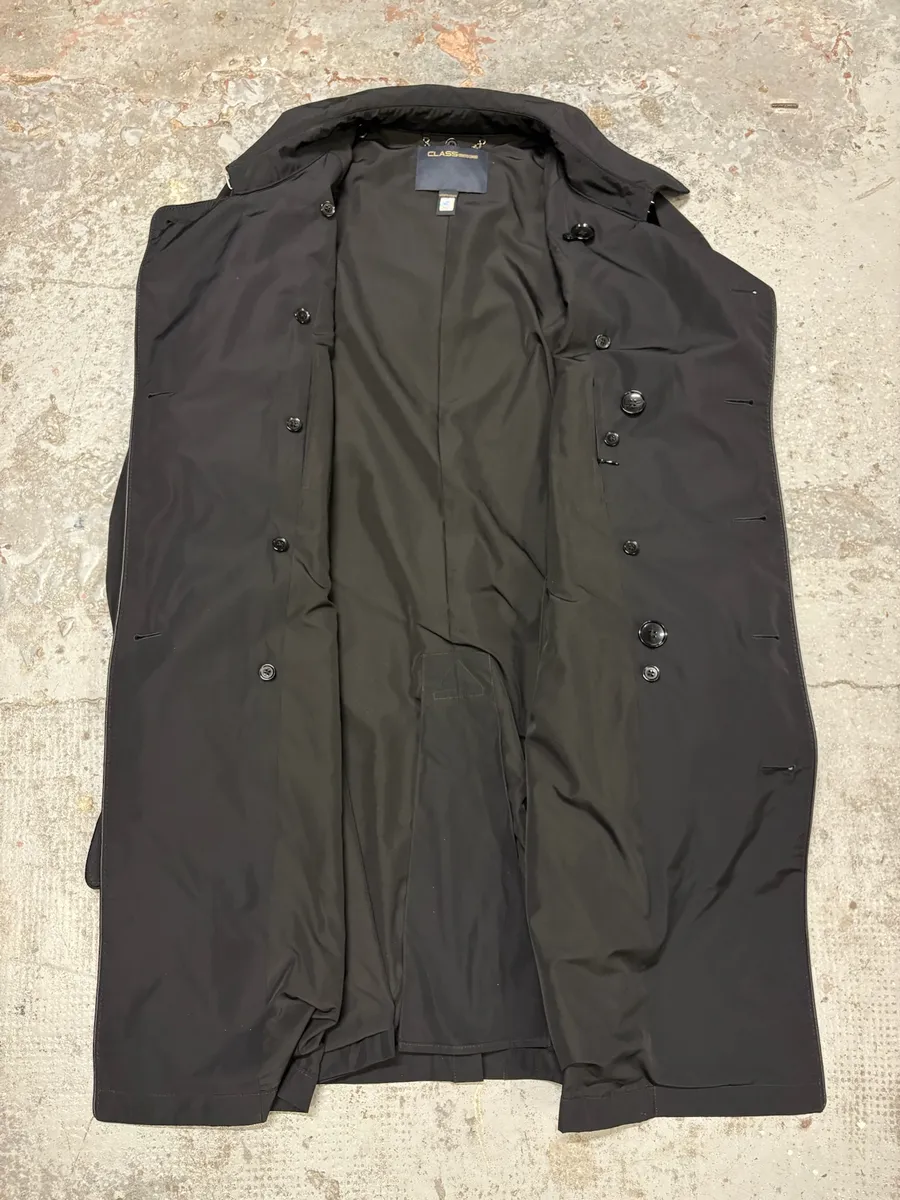 Roberto Cavalli Navy Mafia Premium Long Trench Jacket - Image 6