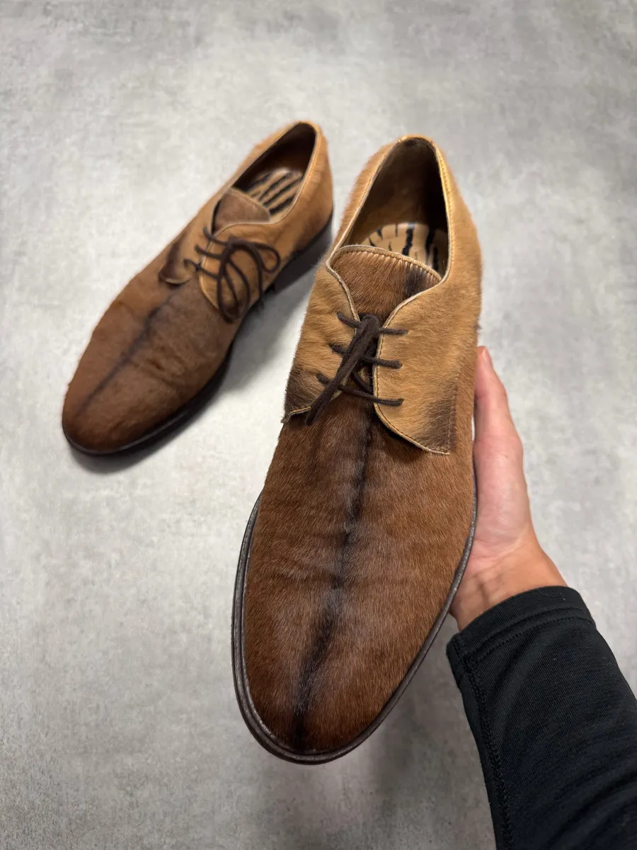 Roberto Cavalli Pony Hair Leather Shoes - Image 4