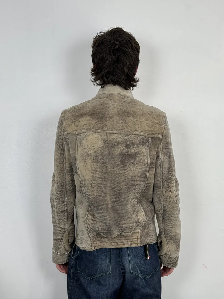 Roberto Cavalli Premium Raw Shearling Leather Jacket - Image 4