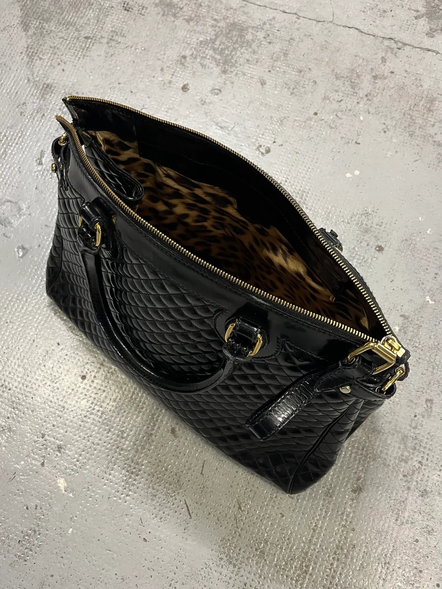 Roberto Cavalli Quilted Black Handle Bag - Image 8