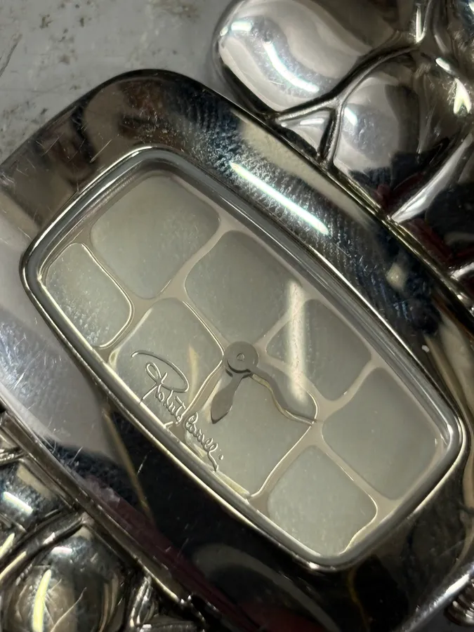 Roberto Cavalli Stainless Steel Crocodile Effect Watch - Image 3