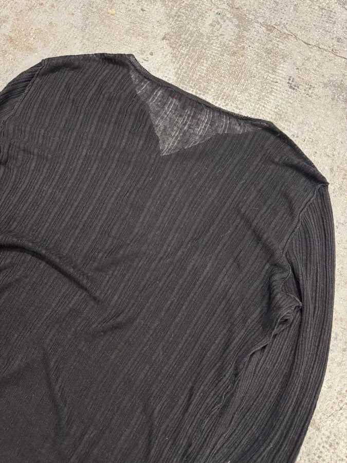 Roberto Cavalli Stripes Black Buttoned Henley - Image 10