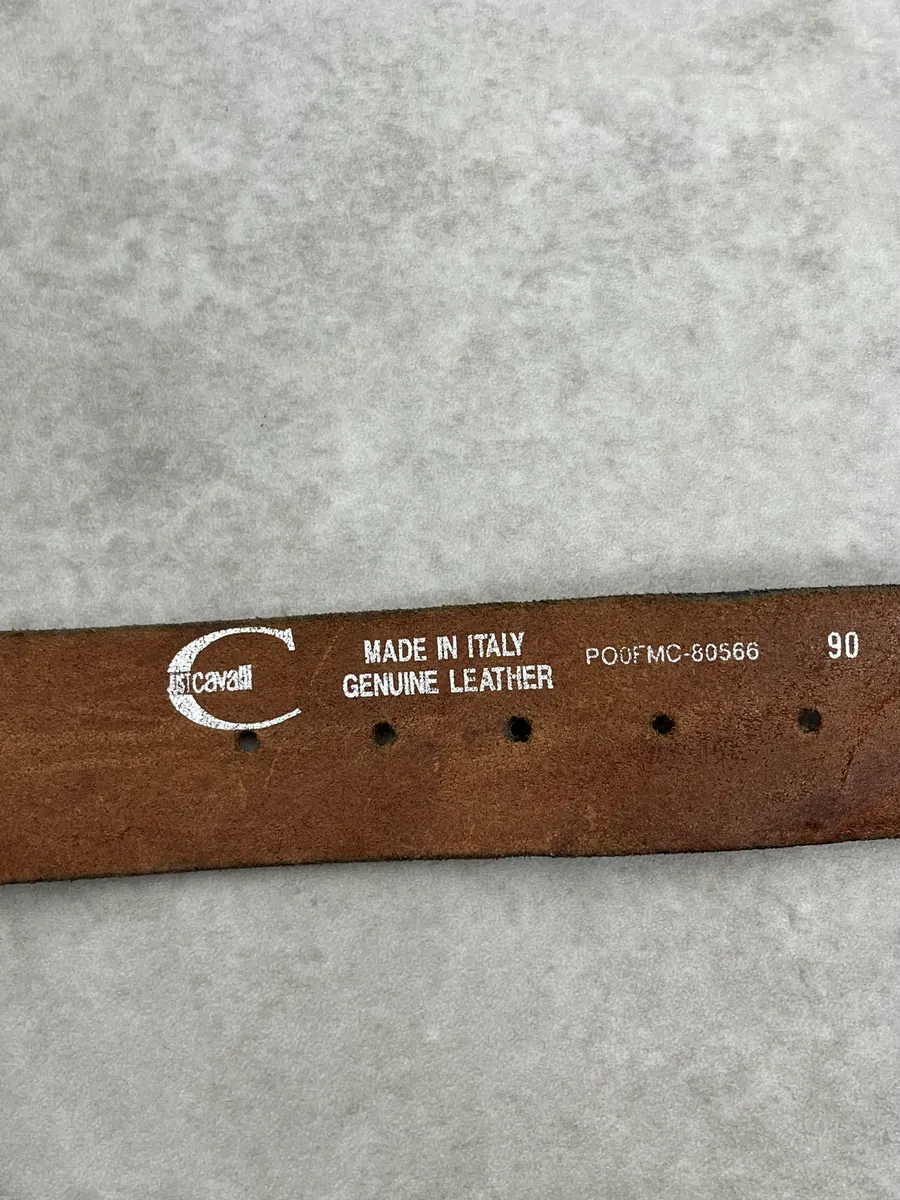 Roberto Cavalli Studded Brown Leather Belt - Image 8