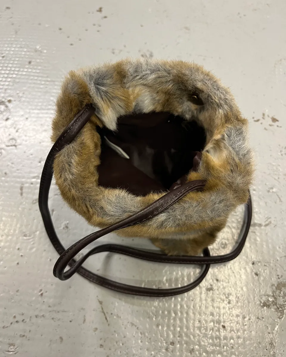 Roberto Cavalli Tan Fur Shoulder Bag - Image 10