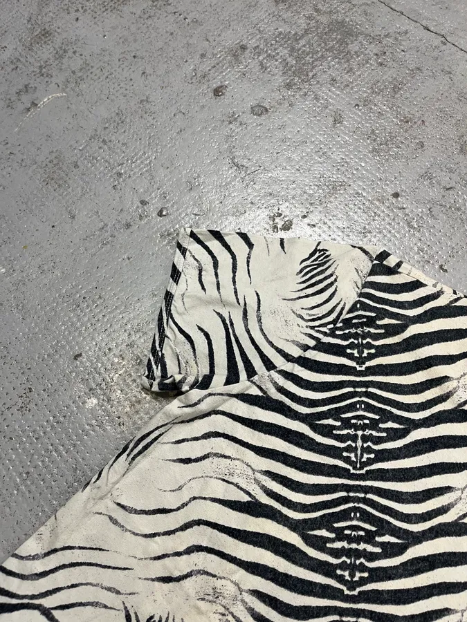 Roberto Cavalli Zebra Print Black & White T-Shirt - Image 5