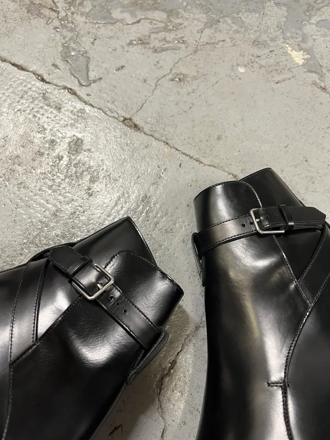 Saint Laurent Black Leather Boots - Image 4