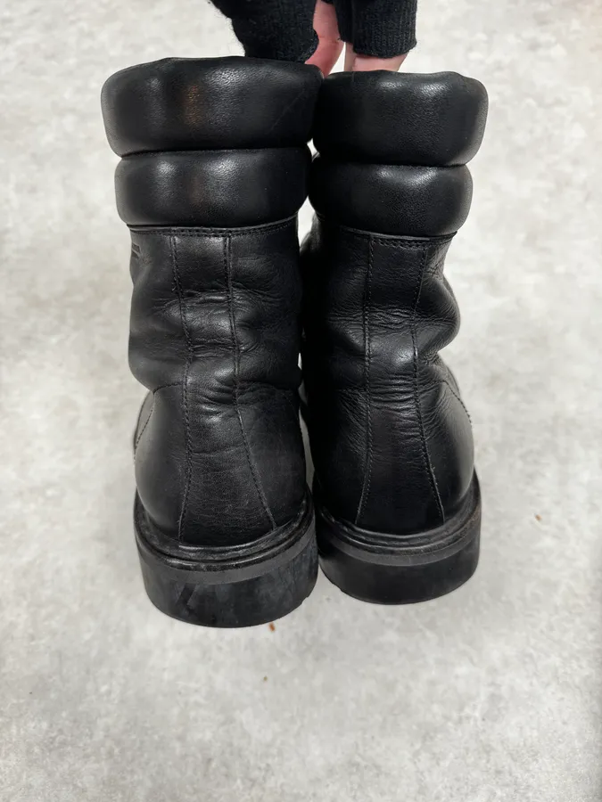 Saint Laurent Black Leather Combat Boots by Hedi Slimane - Image 4