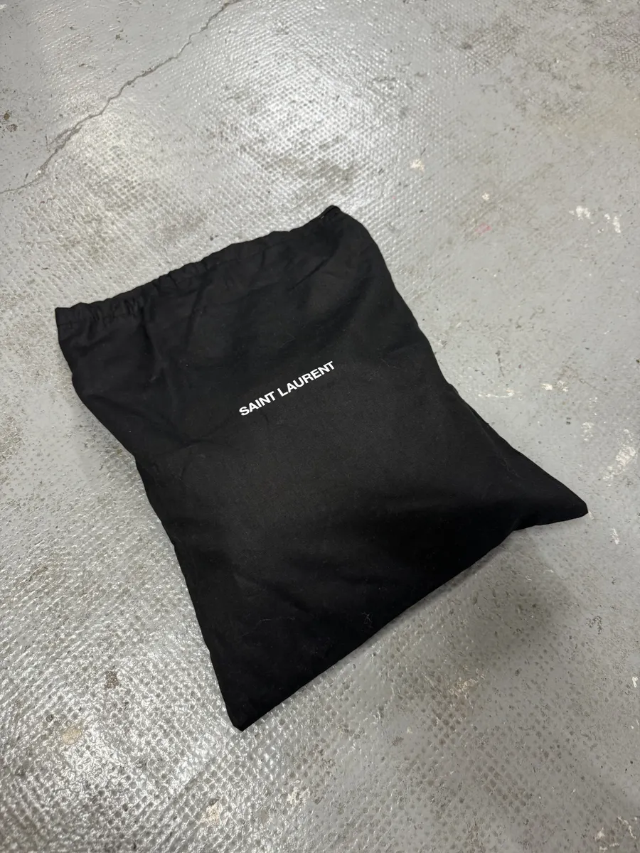 Saint Laurent Black Leather Newsboy Cap - Image 11