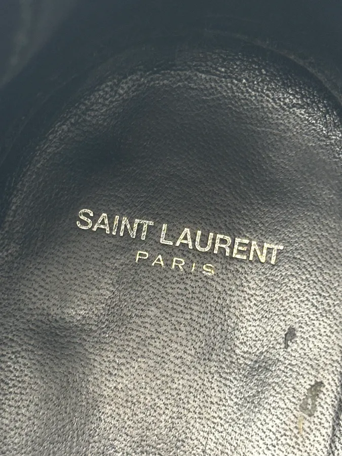 Saint Laurent Black Leather Wyatt Chelsea Boots - Image 15