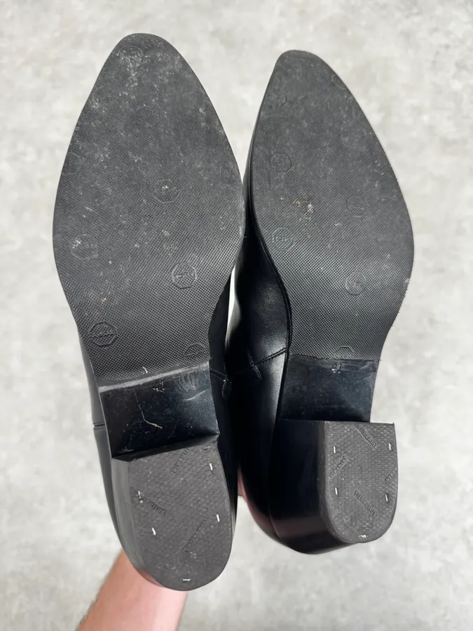 Saint Laurent Black & Python YSL Ornements Boots - Image 7