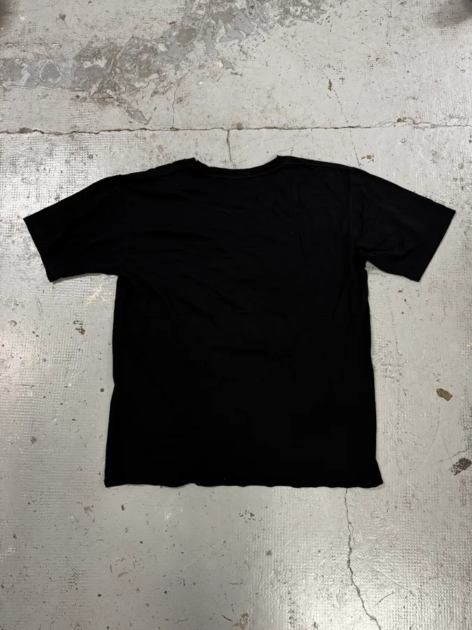 Saint Laurent Black Signature Logo T-Shirt - Image 4